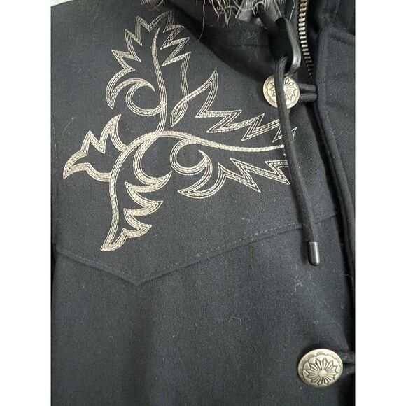 Ralph Lauren RLX Black Label Wool Southwestern Black Wool Down Embroidered Ski - Picture 5 of 12